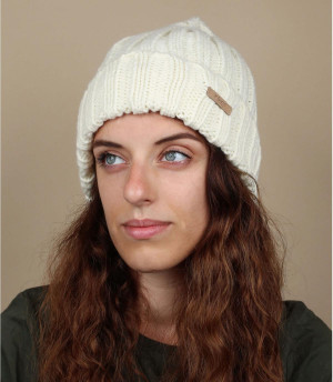 Bonnet long revers Koros beanie oyster